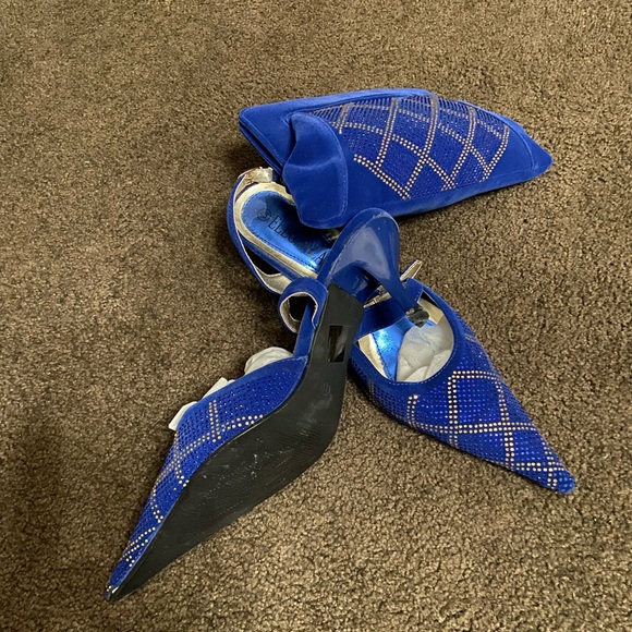 Royal blue special occasion shoes/ clutch set - Picture 3 of 3